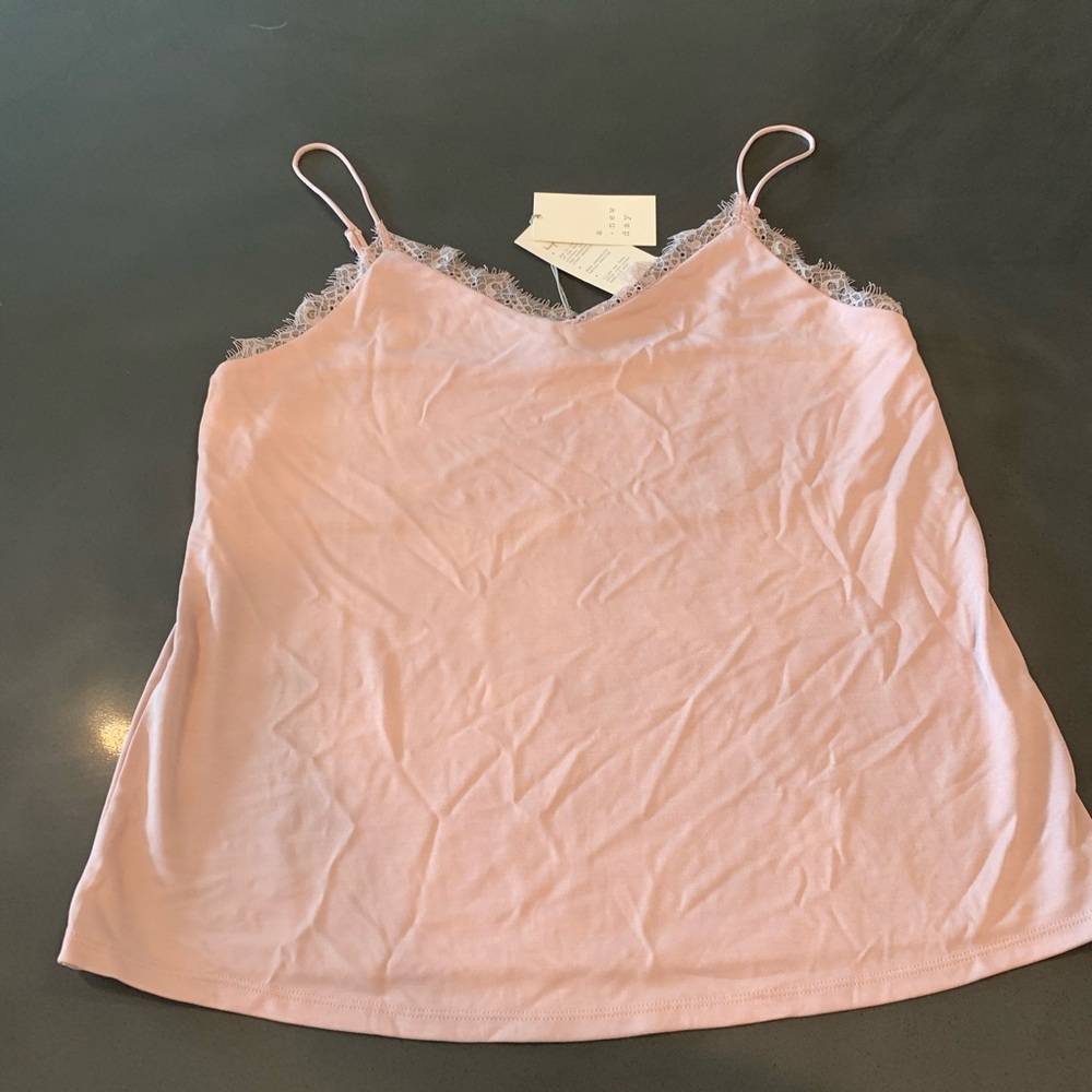 Tank with lace detail